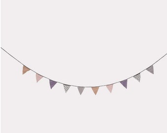 Colorful Kids Fabric Banner/Bunting (Blue & Pink options)