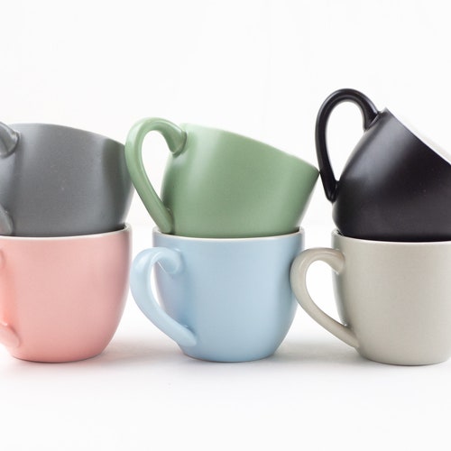 Ceramic Espresso Cups Set in Black Modern Espresso Cups Etsy