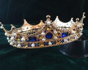 Crown with custom colors, Prom king, queen, wedding, theater,  personalized