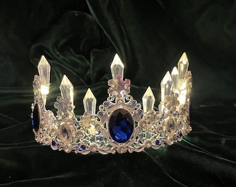 Light up LED  queen tiara crown multiple choices,  personalized, custom colors