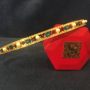 Medieval Renaissance Circlet wedding crown LARP SCA,  personalized, custom colors