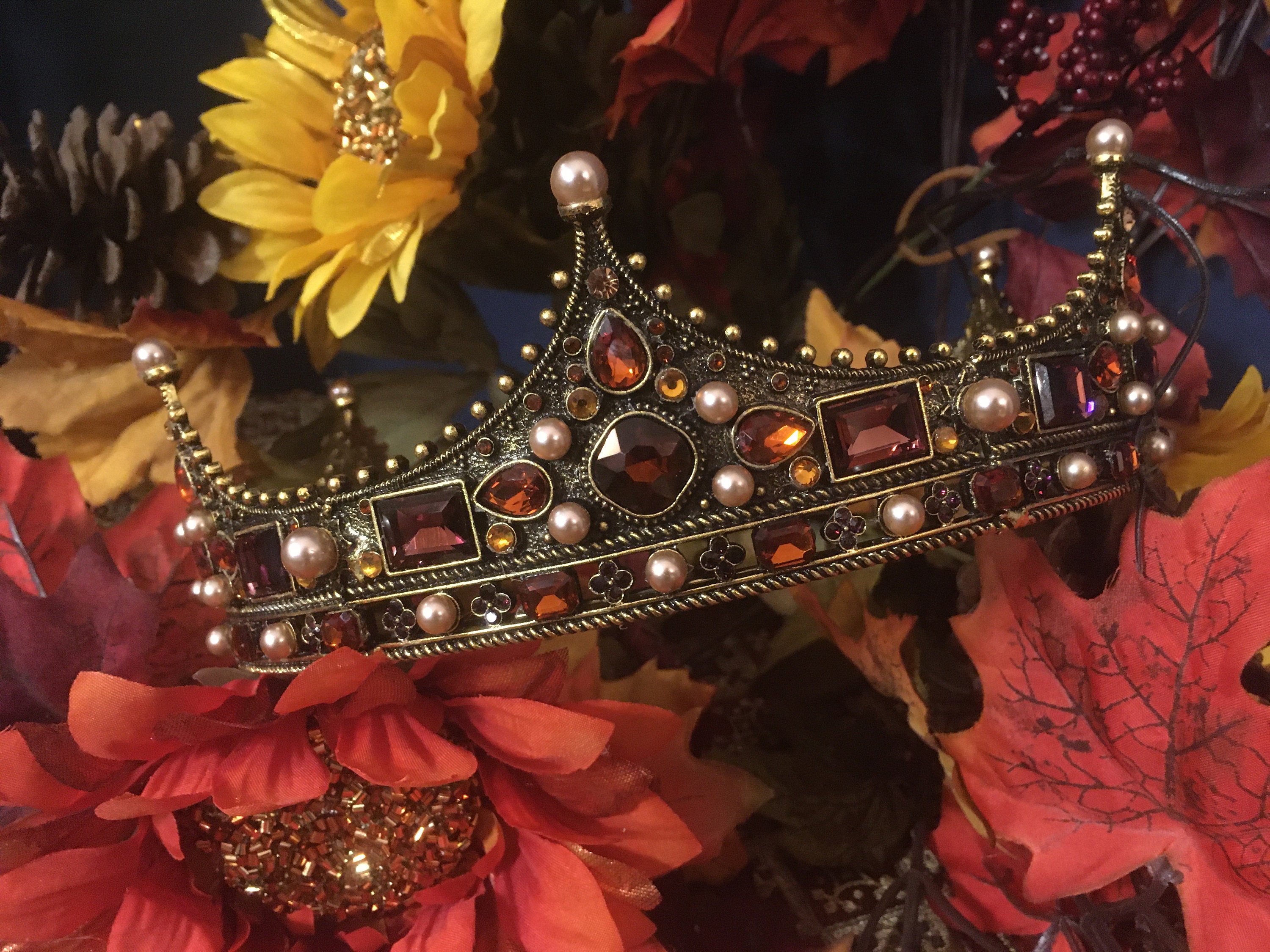 6 Pointed Baronial Coronet, LARP, Tiara Tuesday Autumn Crown  display picture 1
