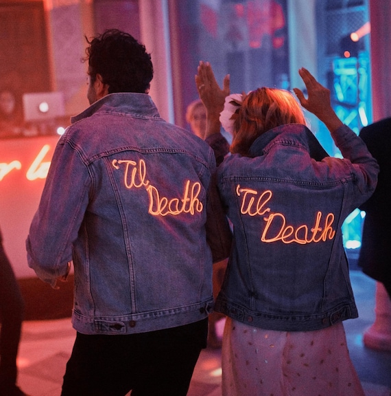 light purple jean jacket