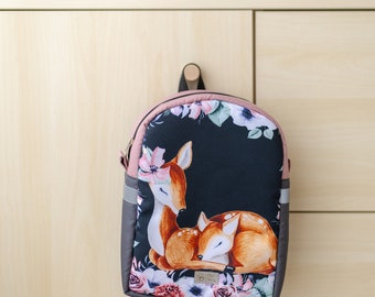 Backpack deer for kids | Mini backpack for girls |  backpack girl | backpack toddler | for daycare and kindergarten | kita start rucksack