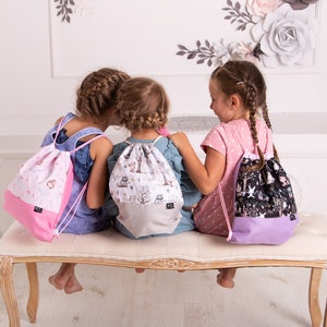 Sac à cordon personnalisé | ballerine | étanche | Sac à dos personnalisé avec cordon de serrage Ballet | Sac de danse | Sac à cordon brodé