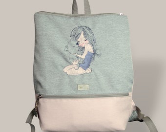 Zippered Backpack for girls | Mini backpack |  backpack girl | backpack toddler women | small backpack | rucksack | mini rucksack |