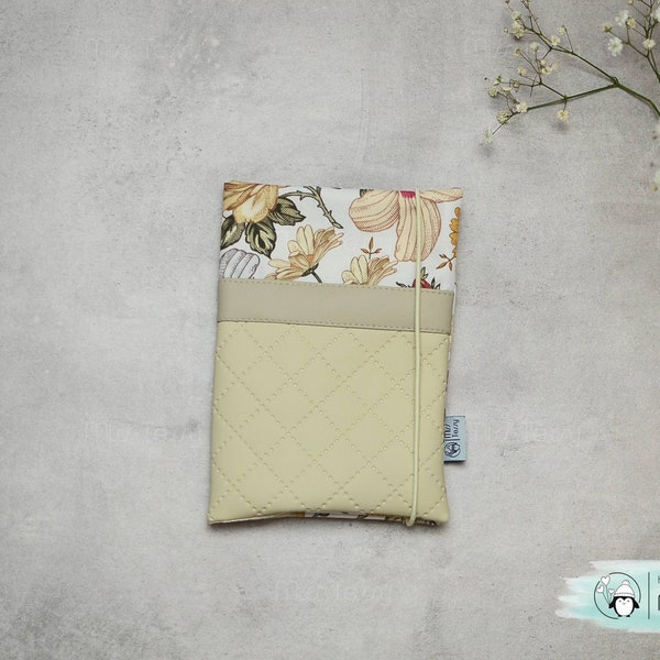 Artificial leather Mother Pass case floral beige | waterproof | U-heft Hülle | customizable German Mother's Pass | Mother passport cover