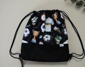 kids drawstring bag football | waterproof back to school bag | gym bag | swim bag | sports bag | Personalised Drawstring Bag | Embroidered