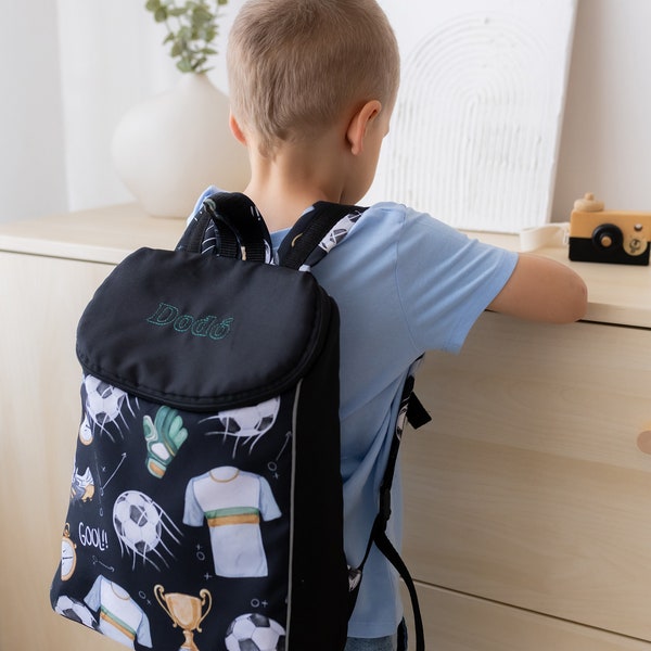 Kids Bag personalized football | Toddler Backpack waterproof |  Kids bag | Children Pre School rucksack | School Bag | zippered Backpack