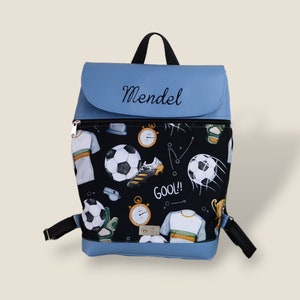 Child Backpack football | embroidered bag for boys | personalized bag | kitarucksack | waterproof Toddler Rucksack | kindergartenrucksack