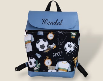 Child Backpack football | embroidered bag for boys | personalized bag | kitarucksack | waterproof Toddler Rucksack | kindergartenrucksack