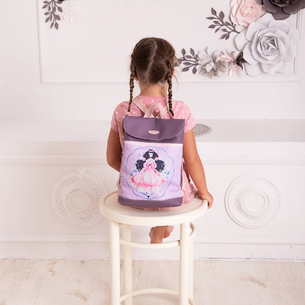 Princess Tessy Backpack |  nursery school backpack | princess backpack | kids backpack purple | children's backpack | kinderrucksack |