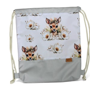 Personalized drawstring bag | deer | waterproof | Personalized Drawstring Backpack | kids backpack |  Drawstring Bag with name | gym bag