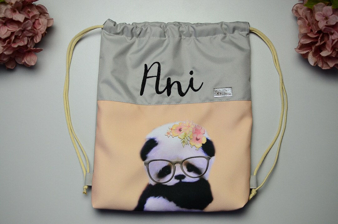 Personalized Kids Drawstring Bag for Girls | Waterproof Toddler Bag ...