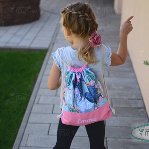 Sac à cordon personnalisé pour enfants | cartable imperméable pour la rentrée | sac en pe | sac de sport | sac de bain | sac de sport |  Sac à cordon brodé
