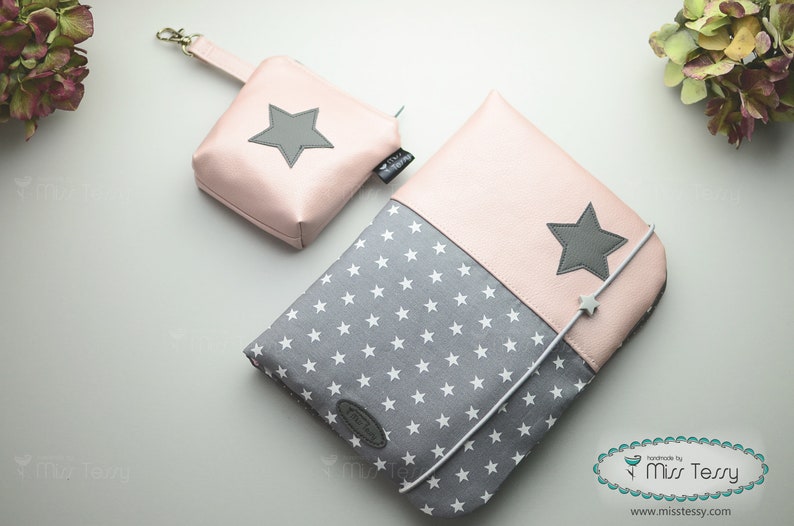 Dummy Pouch Pacifier Pouch Pacifier Stars Pacifier Bags in 4 colors Pacifier Pocket artificial leather Pacifier Case| Baby Gift