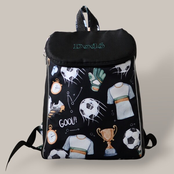 Kids Bag personalized football | Toddler Backpack waterproof |  Kids bag | Children Pre School rucksack | School Bag | zippered Backpack
