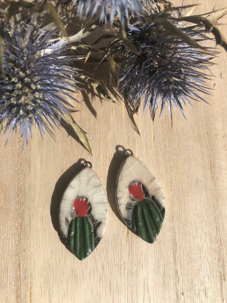 Raku ceramic charms