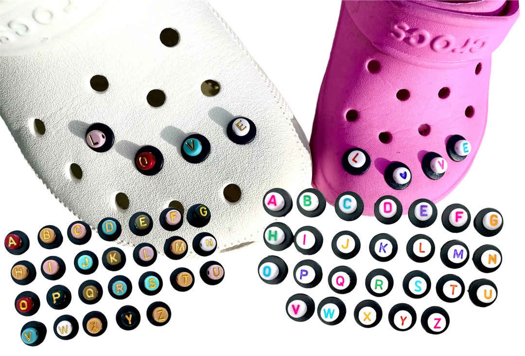 Jibbitz Letters Charms for Crocs A Z Alphabet Charms Etsy