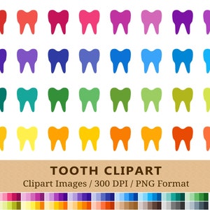 100 Zębów Clipart, Zęby Czyste Clipart, Przypomnienie o Wizycie U Dentysty, Higiena, Naklejki Do Wydrukowania Tęczowego Planera, Ikony Opieki Stomatologicznej, PNG