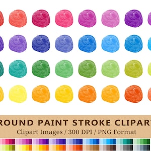 100 Pinselstriche Clipart, ClipArt Farbspritzer, Regenbogenfarben, Planner Aufkleber, Pinselstriche, Scrapbooking kommerzielle, PNGs