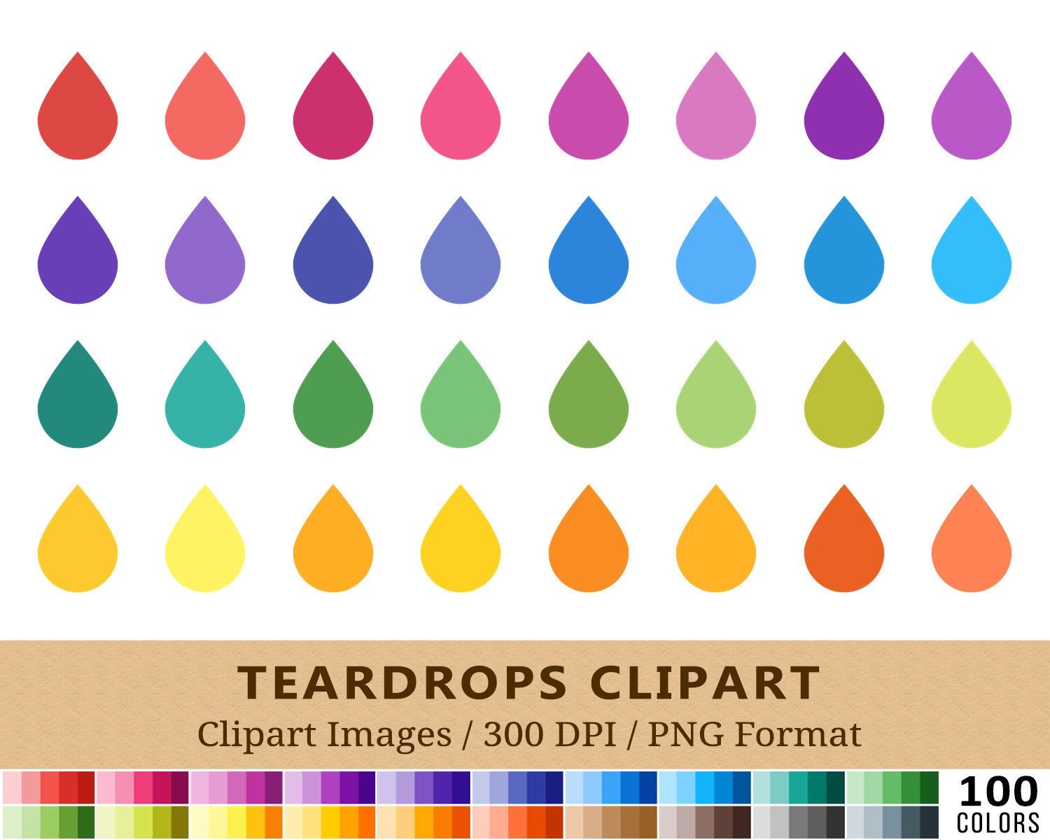 clipart teardrops