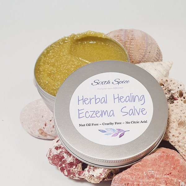 Herbal Healing Eczema Salve - Organic and natural ingredients used - Vegan - cruelty free - handmade in small batches - zero waste packaging