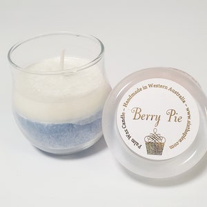 Berry Pie scented small votive palm wax candle - Sweet and fruity gourmand food scented candles - Handmade in Australia by Sixth Spice