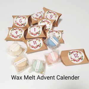 Soy Wax Melt Advent Calendar - Count down to Christmas with 12 or 24 days- A fun advent calender for adults - Ready to ship today!