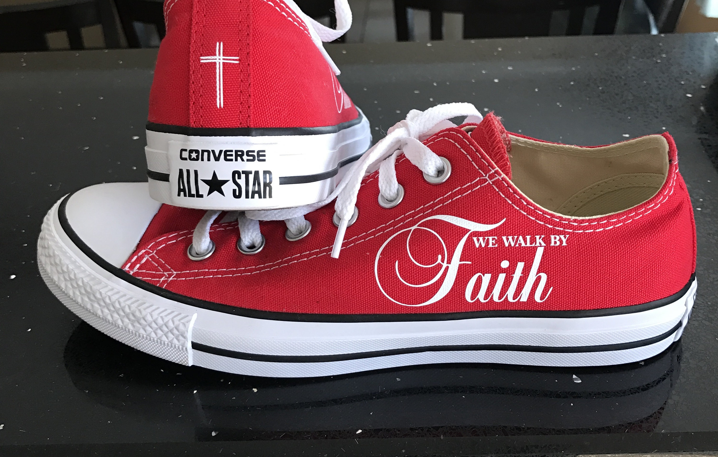 walk by faith sneakers