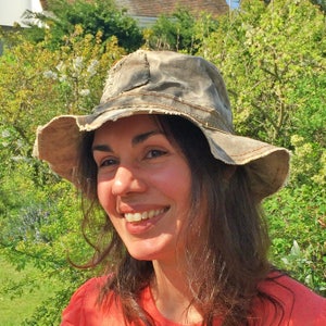 Floppy Tarp Hat ,made from recycled truck tarpaulins from Brazil- each one unique