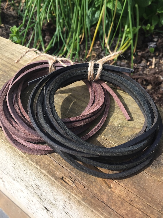 3 Colours Leather Strapping x 1pair Leather Laces 120cm 