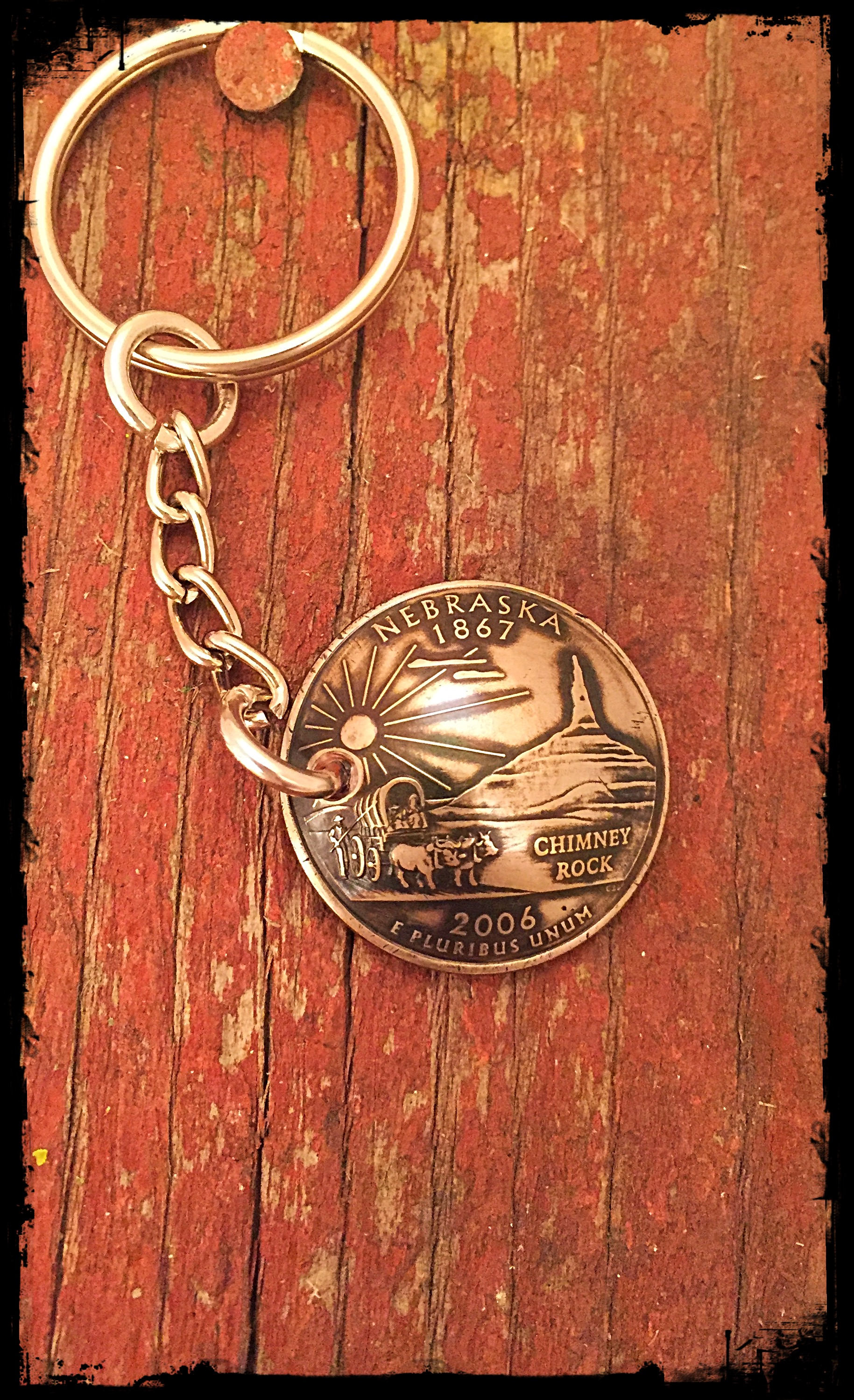 Nebraska State Quarter Keychain Key Chain Etsy UK