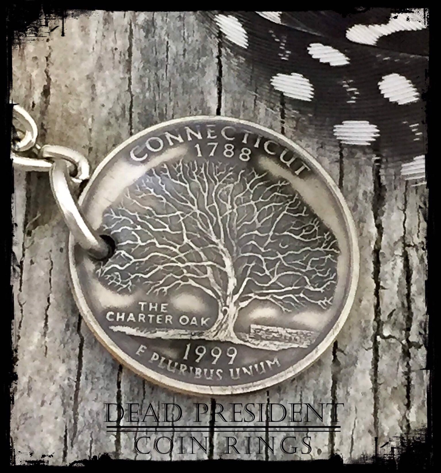 Connecticut State Quarter Keychain Key Chain Etsy