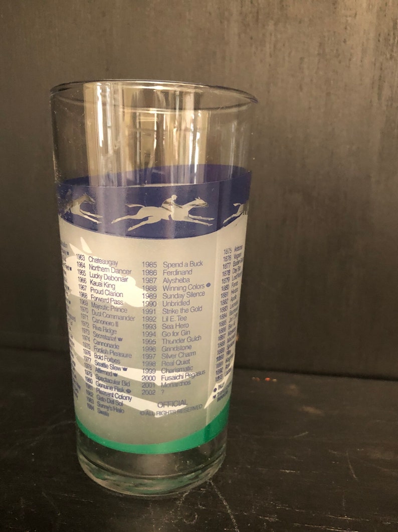 Vintage 128th Kentucky Derby Glass