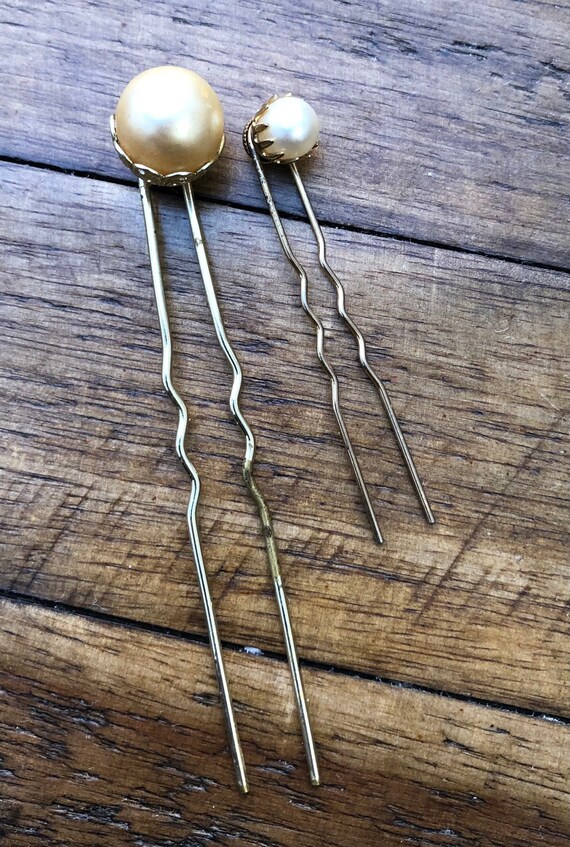 Vintage Pearl Hairpins