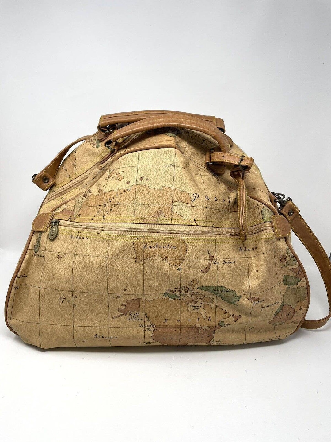 Gitano Globe Map Atlas Tote Bag Large Travel Large Pebbled - Etsy