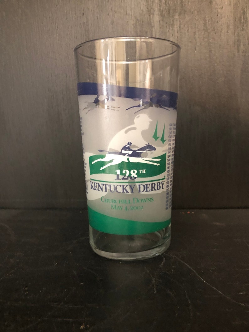 Vintage 128th Kentucky Derby Glass