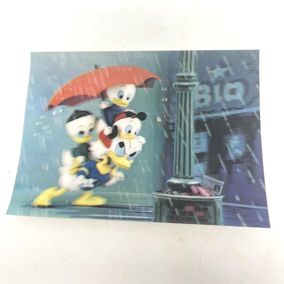 ディズニー 3D レンチキュラー ドナルドダック ヒューイ・デューイ