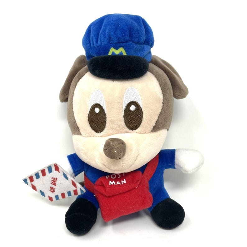 Disney Baby Mickey Minnie Mouse Mailman Plush No Tag Vintage Stuffed Animals image 2