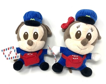 ディズニー ベビー ミッキー ミニーマウス 郵便配達員 ぬいぐるみ タグなし ヴィンテージ ぬいぐるみ