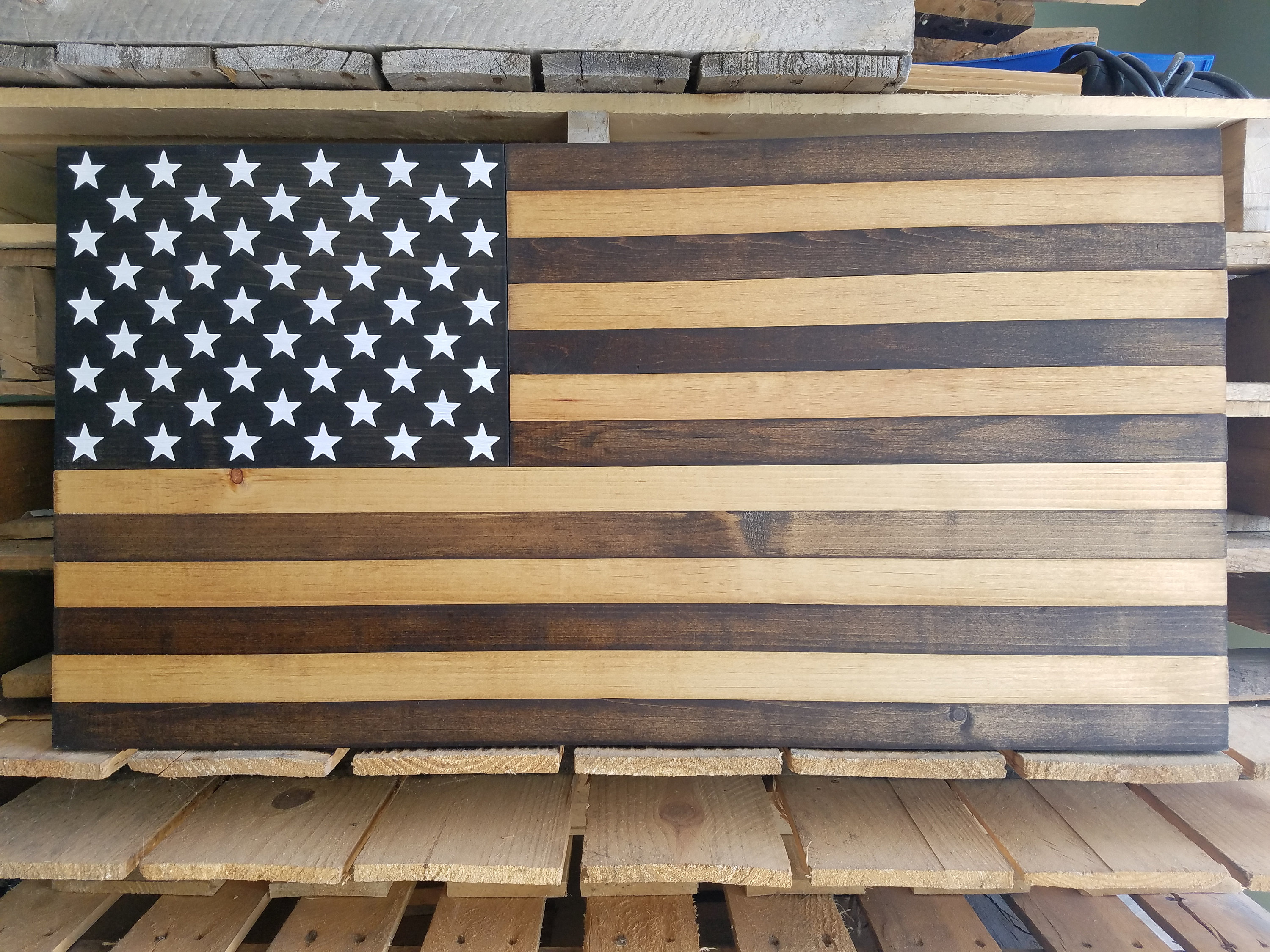 Rustic Wood American flag rustic flag Wood flag rustic Etsy