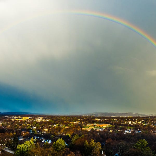 Double Rainbow Panoramic Photograph