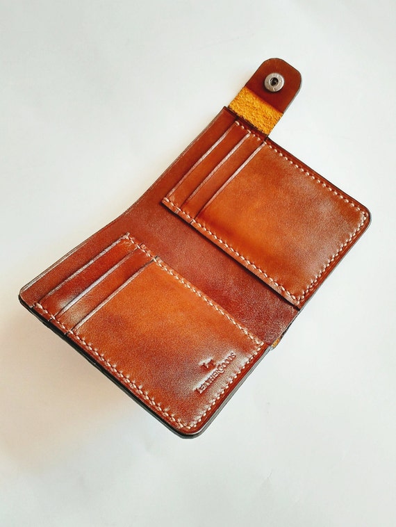 mens brown leather card holder