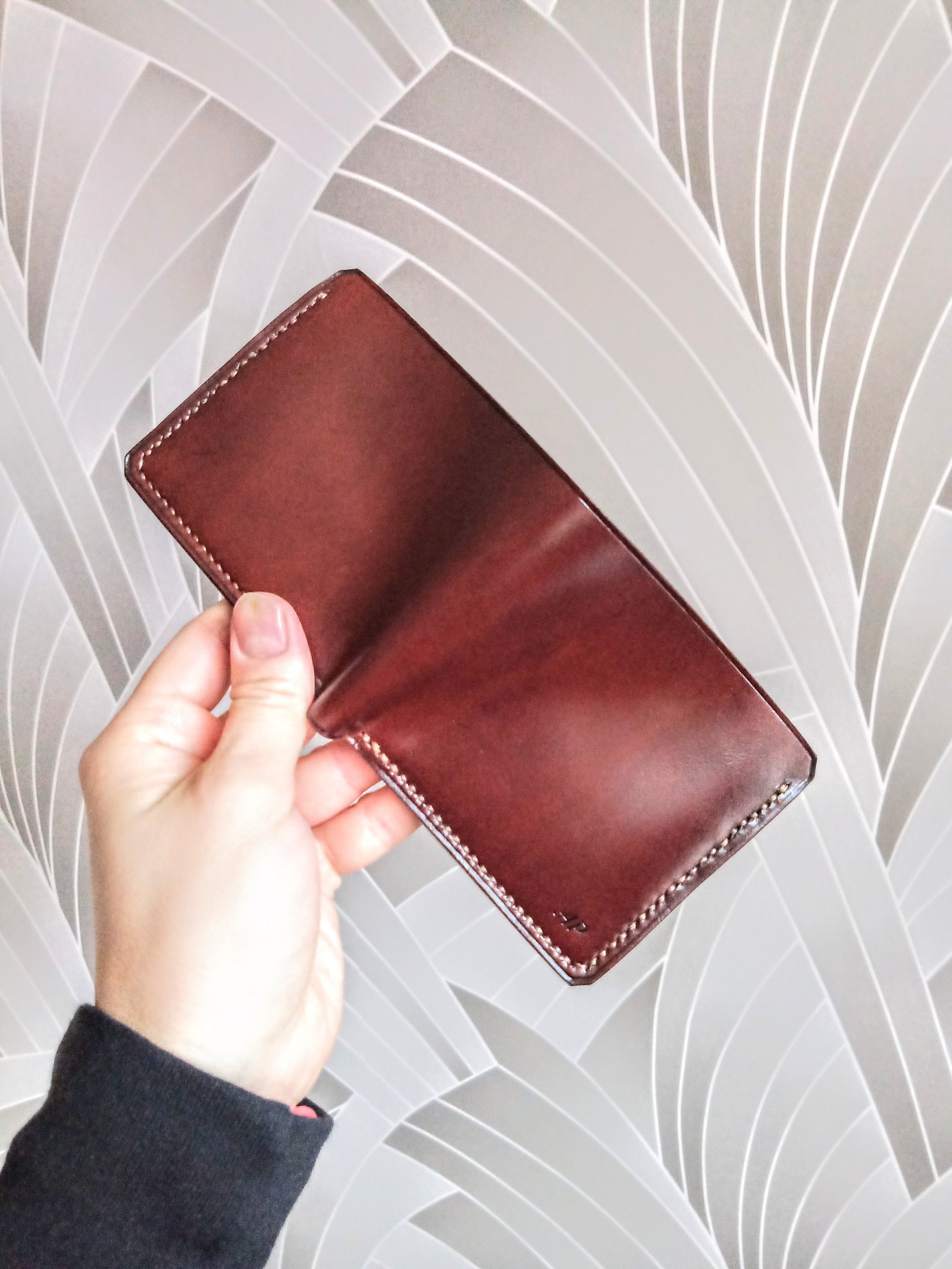 Personalized Custom leather wallet with logo 8card pocket Etsy