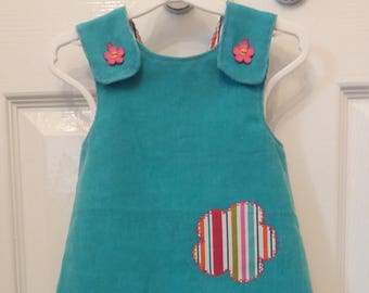 Handmade Crossover Pinafore Top and Reversible Shorts Outfit