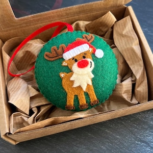 Weihnachten Rentier Weihnachtsdekoration Rudolph Filz Christbaumschmuck Weihnachtsbaumdekoration Weihnachten Hängende Dekorationen