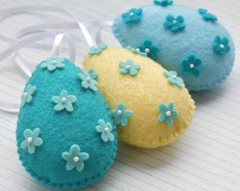 Wool Felt Easter Egg Sugar Cookie Ornament Color Choice