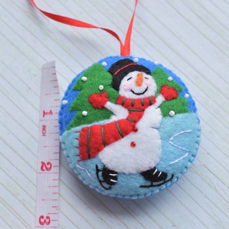 Christmas decorations Felt Christmas decoration Felt Snowman ornament Snowman Xmas decoration Christmas tree ornament