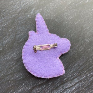 Broche de fieltro, Broche de fieltro de unicornio, Broche de fieltro de unicornio, Broche de fieltro, Unicornio de fieltro imagen 7